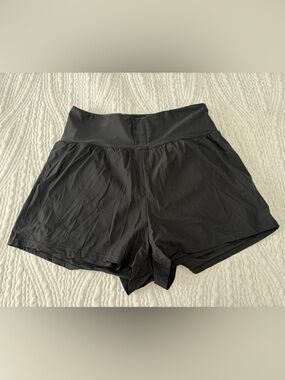 Women’s Black swim wear High-Waist Shorts